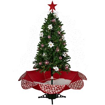 Northlight 6-ft. Green, Red & White LED Musical Lighted Snowing Artificial Christmas Tree