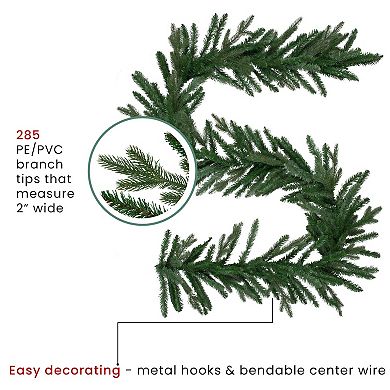Northlight Real Touch™ 9 ft. Unlit Grande Spruce Artificial Christmas Garland
