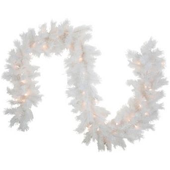Northlight 9 ft. Pre-Lit White Alaskan Pine Artificial Christmas Garland
