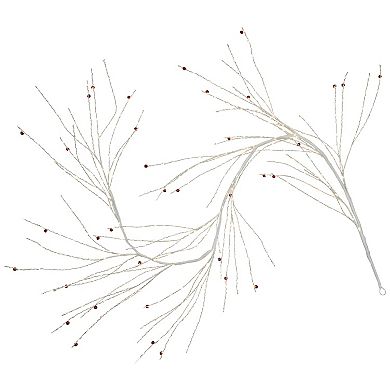 Northlight 6 ft. Pre-Lit White Christmas Garland with Jingle Bells