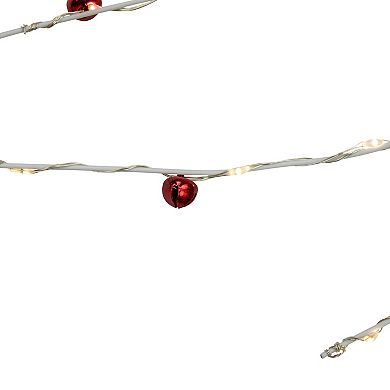 Northlight 6 ft. Pre-Lit White Christmas Garland with Jingle Bells