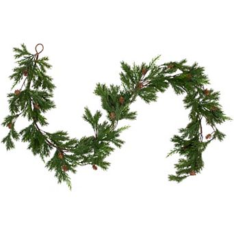 Northlight 6 ft. Unlit Cypress and Pine Cone Artificial Christmas Garland