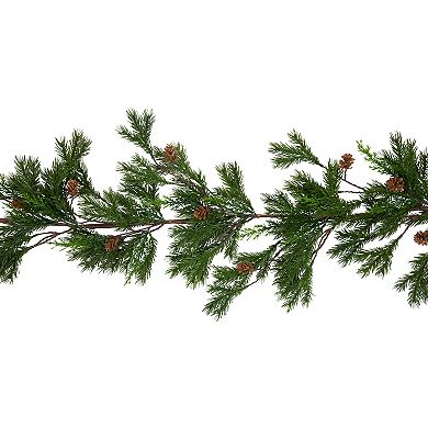 Northlight 6 ft. Unlit Cypress and Pine Cone Artificial Christmas Garland