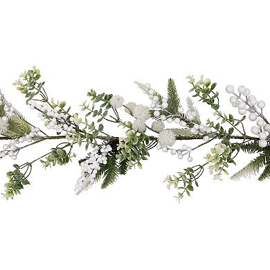 Northlight Glittered Berries & Eucalyptus Artificial Christmas Garland