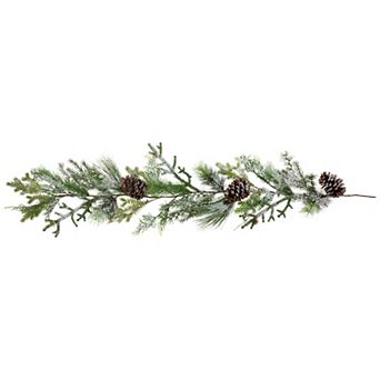 Northlight Frosted Mixed Pine & Cedar with Pinecones Artificial Christmas Garland