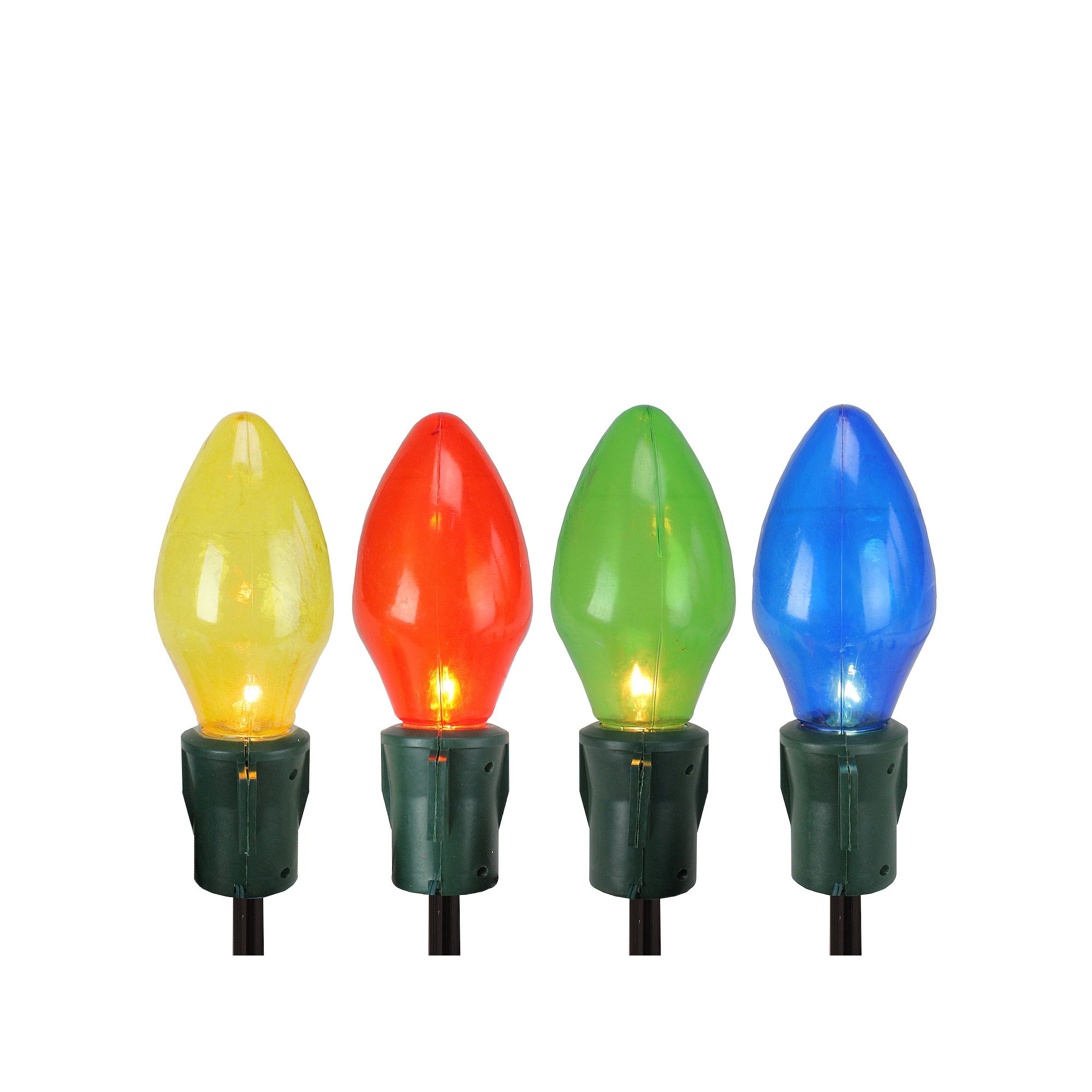 Northlight Lighted Multi-Color Jumbo Christmas Lights Pathway Marker Lawn S