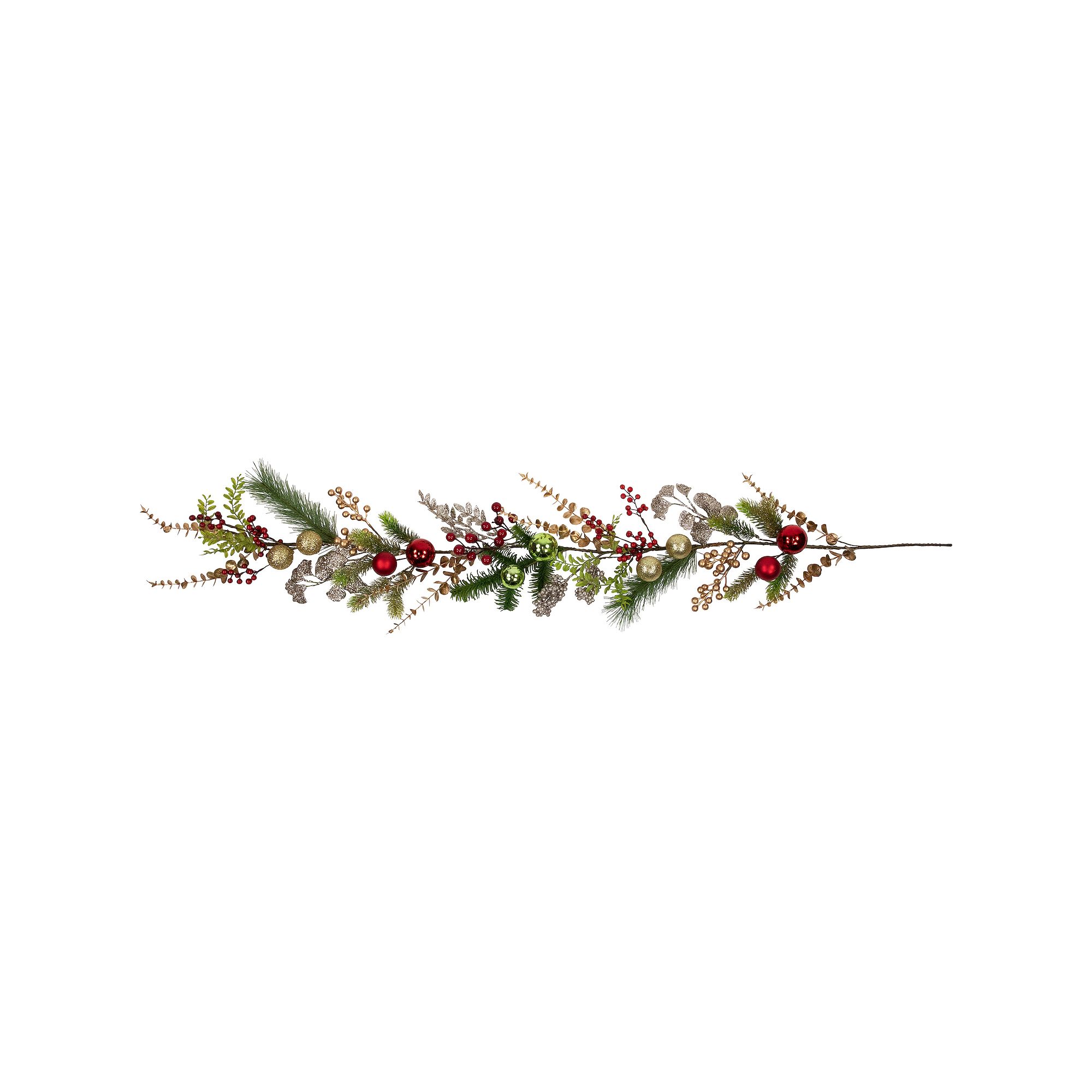 Northlight Ball Ornaments Glittered Artificial Christmas Garland, Gold