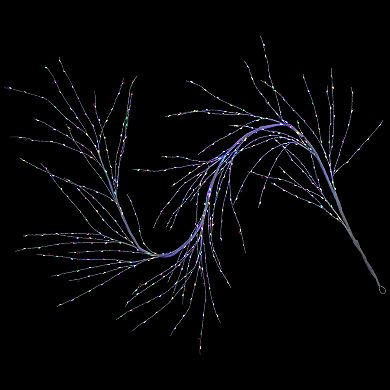 Northlight Pre-Lit Artificial White Christmas Garland with Red Jingle Bells