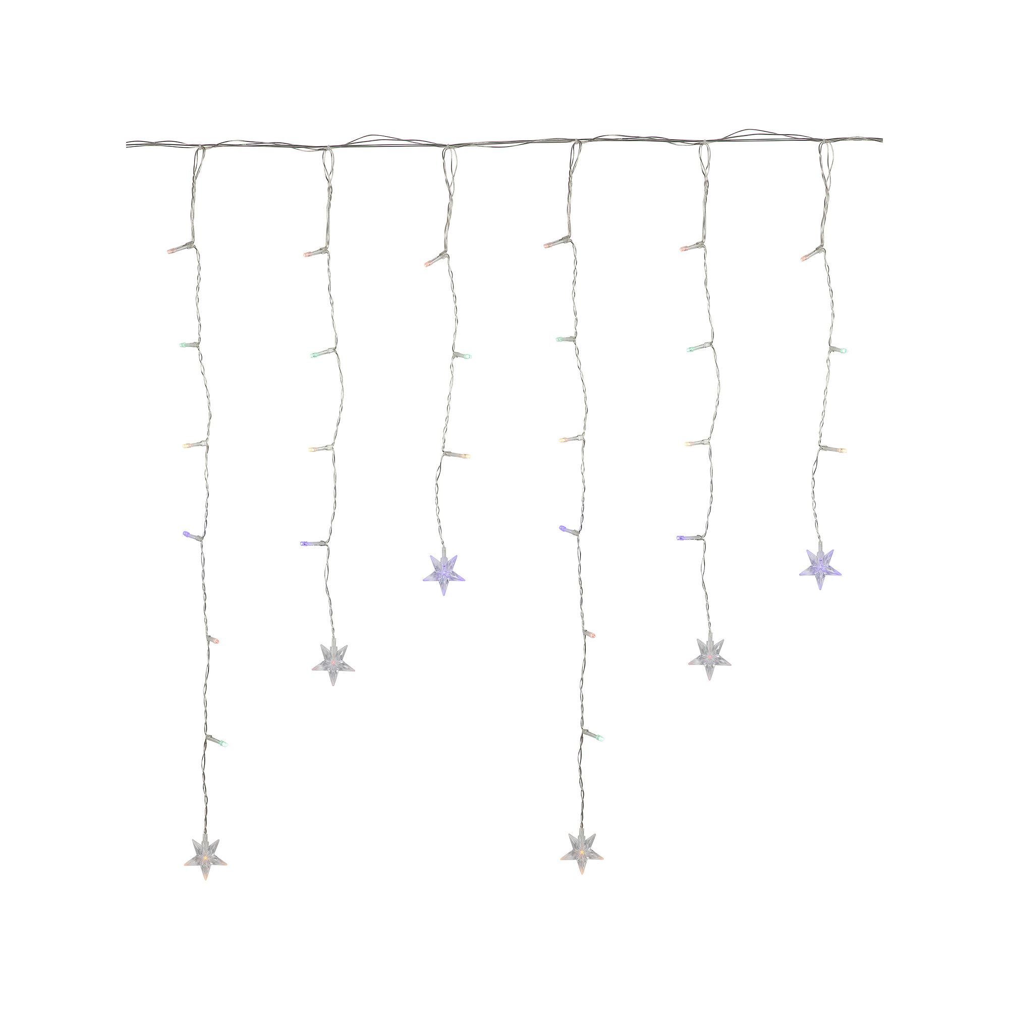 Northlight Outdoor Christmas Stars Icicle Lights, White