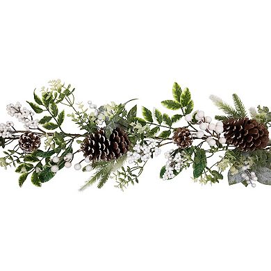 Northlight Real Touch Frosted Pinecones Artificial Christmas Garland
