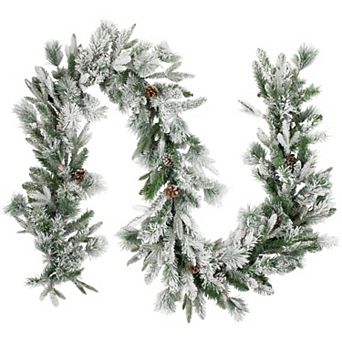 Northlight Flocked Rosemary Emerald Angel Pine Artificial Christmas Garland