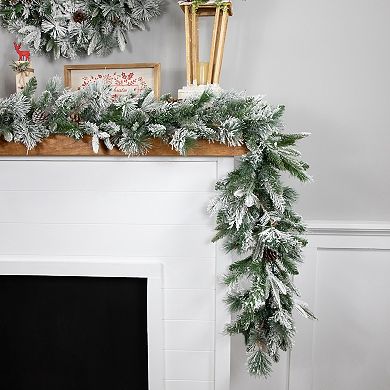 Northlight Flocked Rosemary Emerald Angel Pine Artificial Christmas Garland