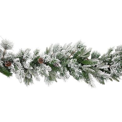 Northlight Flocked Rosemary Emerald Angel Pine Artificial Christmas Garland