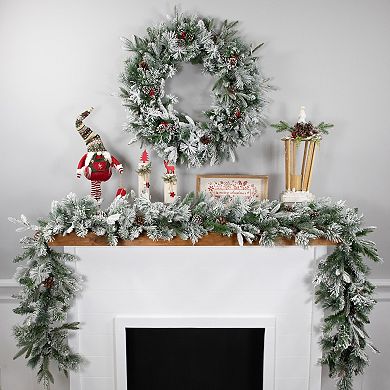 Northlight Flocked Rosemary Emerald Angel Pine Artificial Christmas Garland