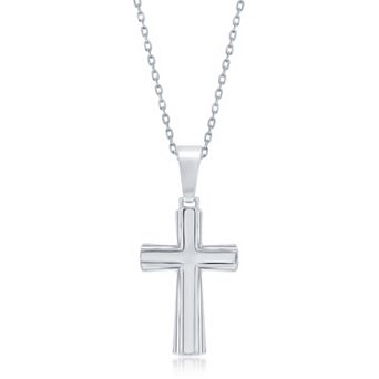 Argento Bella Sterling Silver Cross Pendant Necklace