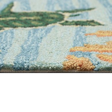 Liora Manne Swimming Baby Turtles Indoor / Outdoor Area Rug