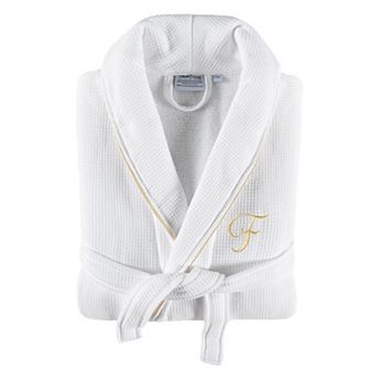 Linum Home Textiles Turkish Cotton Personalized Unisex Waffle Terry Bathrobe