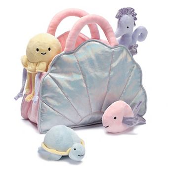 Lambs & Ivy Interactive Aquatic/sea Shell Plush With Stuffed Animal Toys
