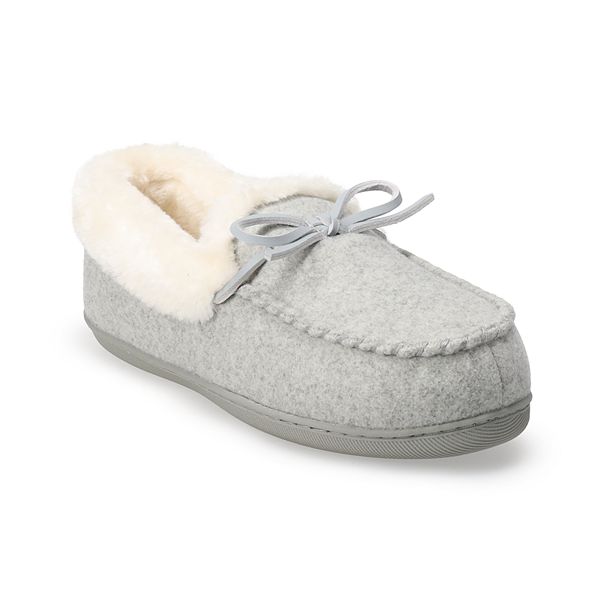 Sonoma Goods For Life® SINTIA2 Women's Mini Cord Moccasin Slippers - Gray (X SMALL)