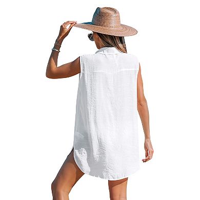Women's Cupshe V-Neck Basic Collar Cover-Up Dress