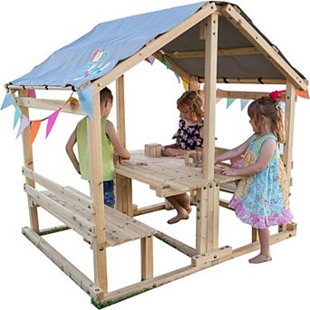 Funphix Kids Klubhouse Outdoor or Indoor Wooden Playhouse