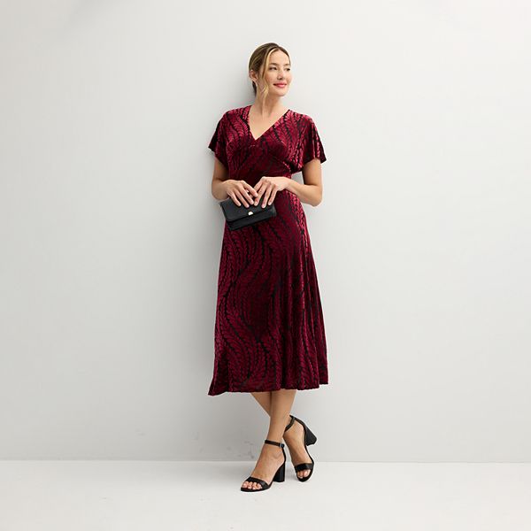 corrupt cosmo dress in burgundy product info and reviews Draped Pleated Maxi Dress main image 1