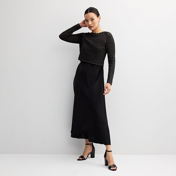 Sweater and slip dress sales