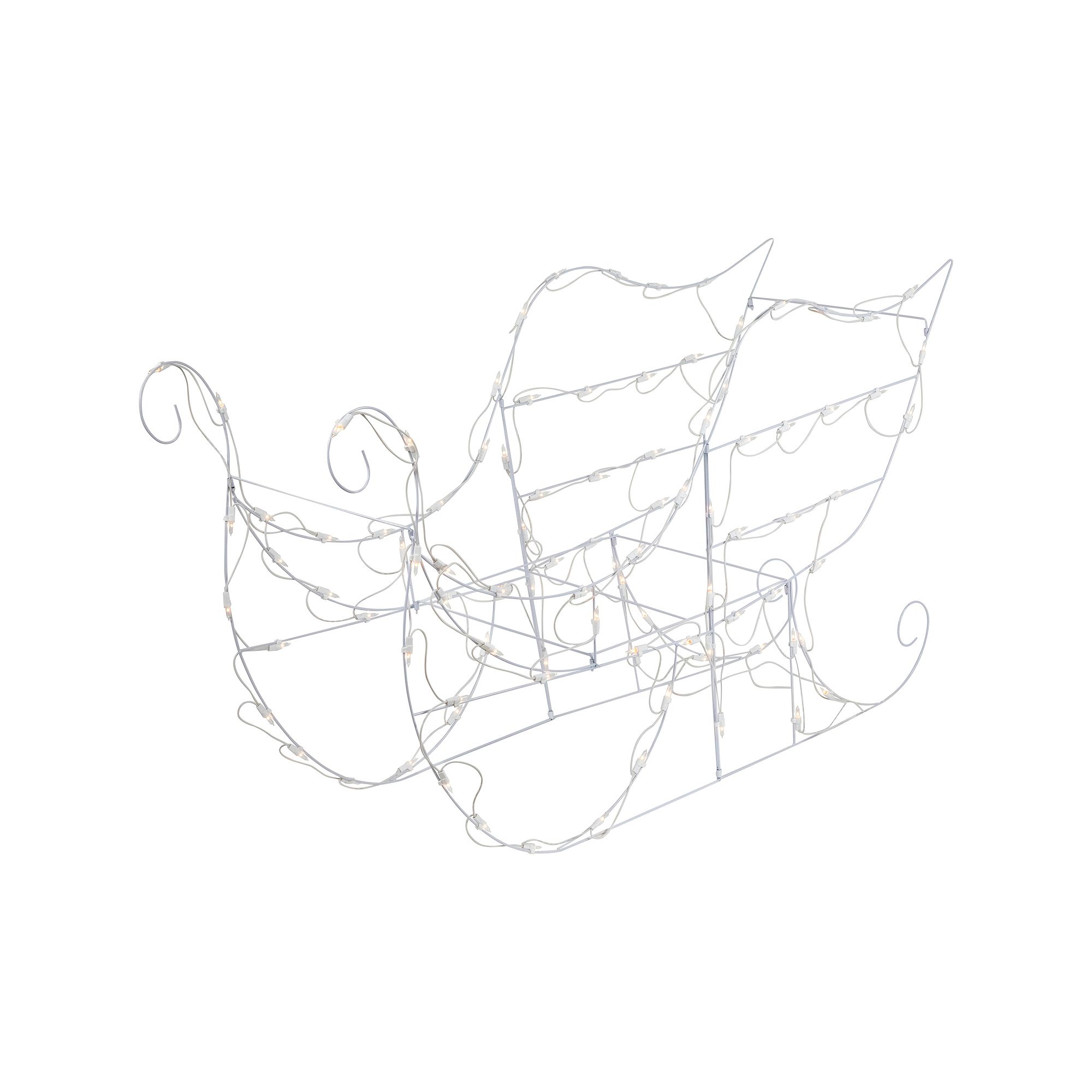 Northlight 48 in. Lighted Sleigh Outdoor Christmas Decoration, White