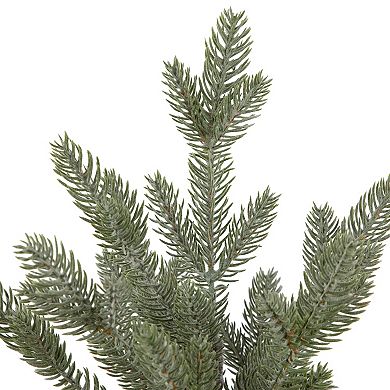 Northlight Mini Frosted Artificial Christmas Tree in Nutcracker Pot Table Decor