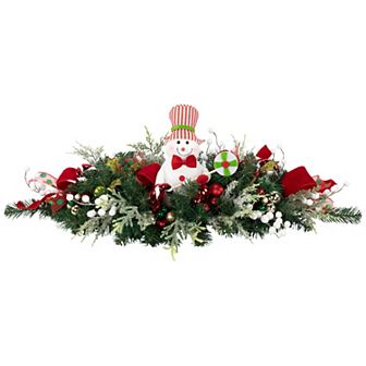 Northlight Unlit Candy Cane Snowman & Ornaments Christmas Table Décor