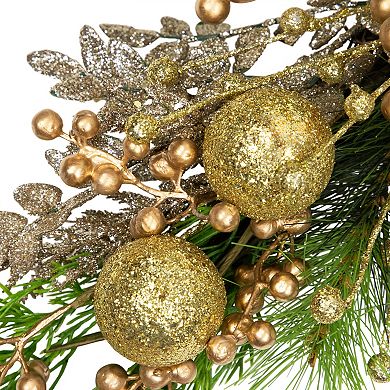Northlight Ball Ornaments & Berries Glittered Artificial Christmas Décor