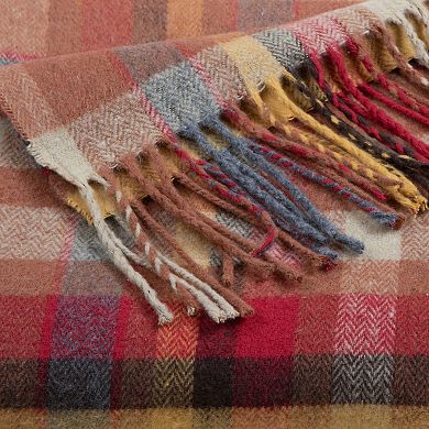 Discover Europe - Made in Italy La Limonaia Tessuti Plaid Fringe Throw