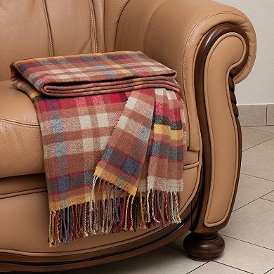 Discover Europe - Made in Italy La Limonaia Tessuti Plaid Fringe Throw
