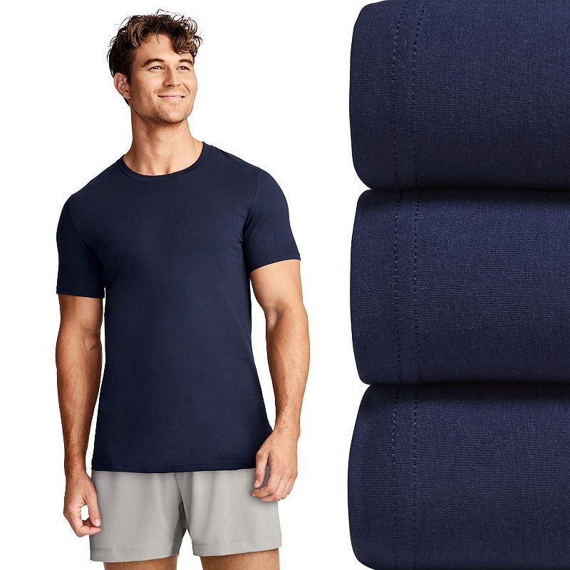 Men's Jockey® 3-Pack Cotton Stretch Crewneck Undershirts, 