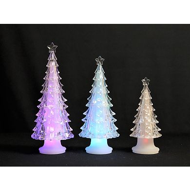 Northlight 3-Piece LED Lighted Color Changing Acrylic Christmas Tree Decorations