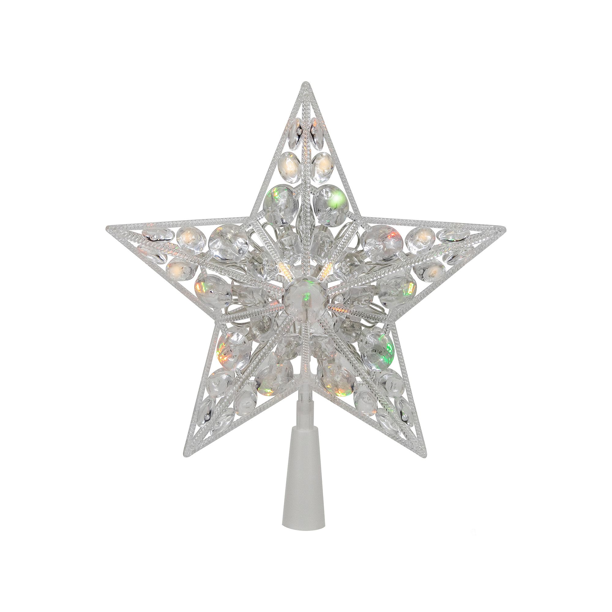 Northlight LED Lighted Color Changing Jeweled Star Christmas Tree Topper, C