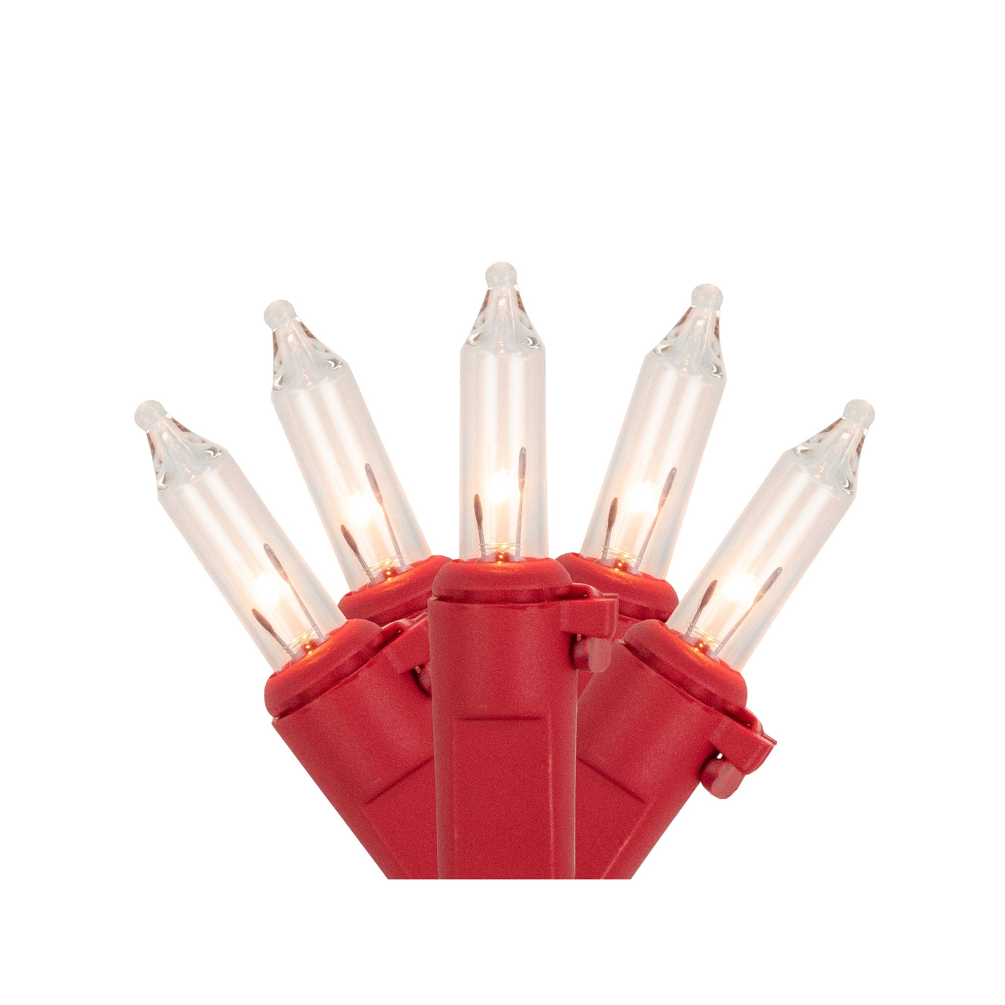 Northlight 10 Clear Mini Christmas Light Set, Red