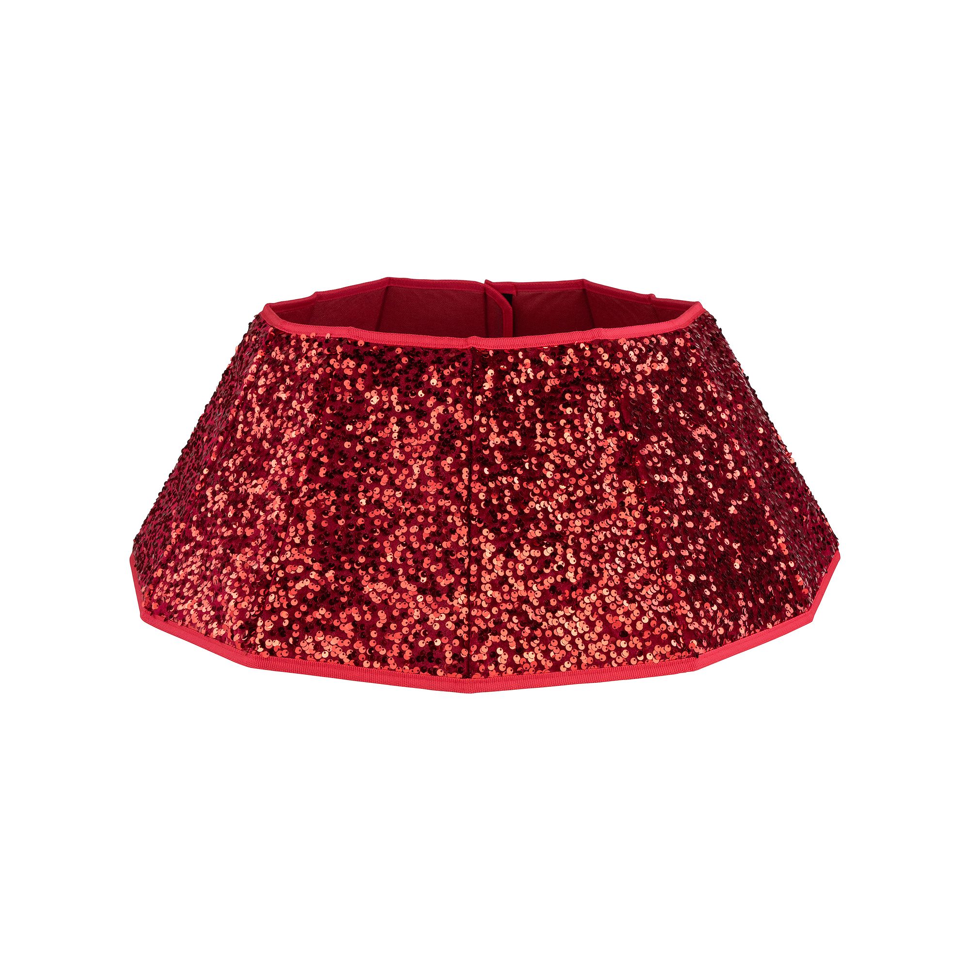 Northlight 26 Red Sequins Hexagonal Christmas Tree Collar