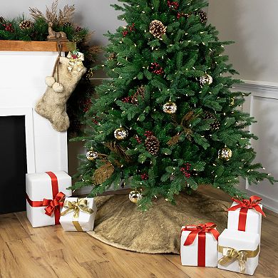 Northlight 48 in. Brown Faux Fur Christmas Tree Skirt
