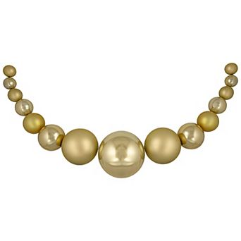 Northlight 6-ft. Gold Shiny & Matte Shatterproof Ball Christmas Swag