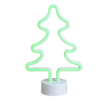 Northlight 11 in Green Christmas Tree LED Neon Style Table Sign