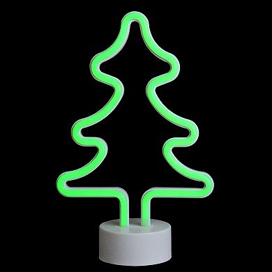 Northlight 11-in. Green Christmas Tree LED Neon Style Table Sign