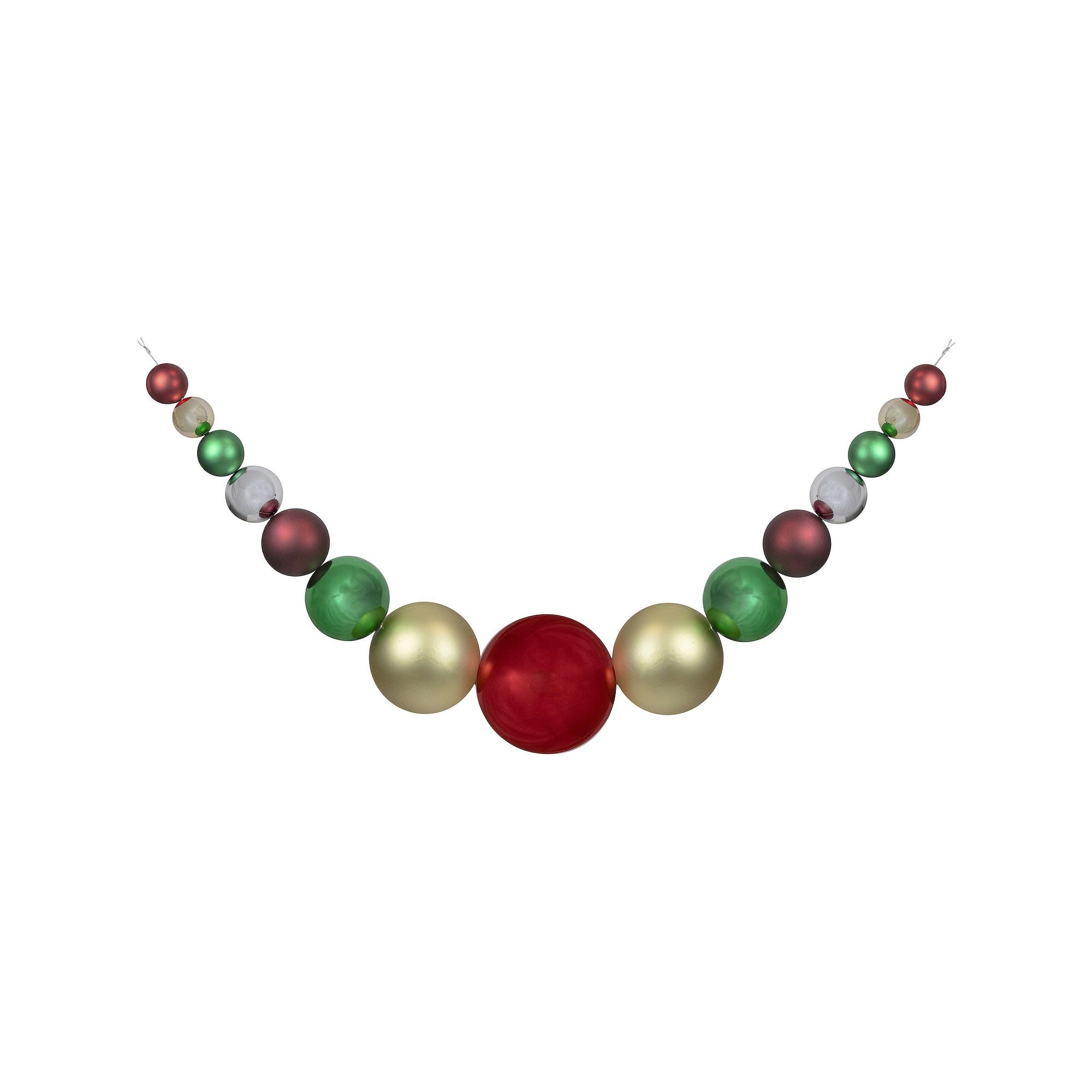 Northlight 6-ft. Shiny & Matte Traditional Colors Shatterproof Ball Christm