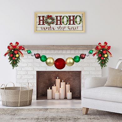 Northlight 6-ft. Shiny & Matte Traditional Colors Shatterproof Ball Christmas Swag
