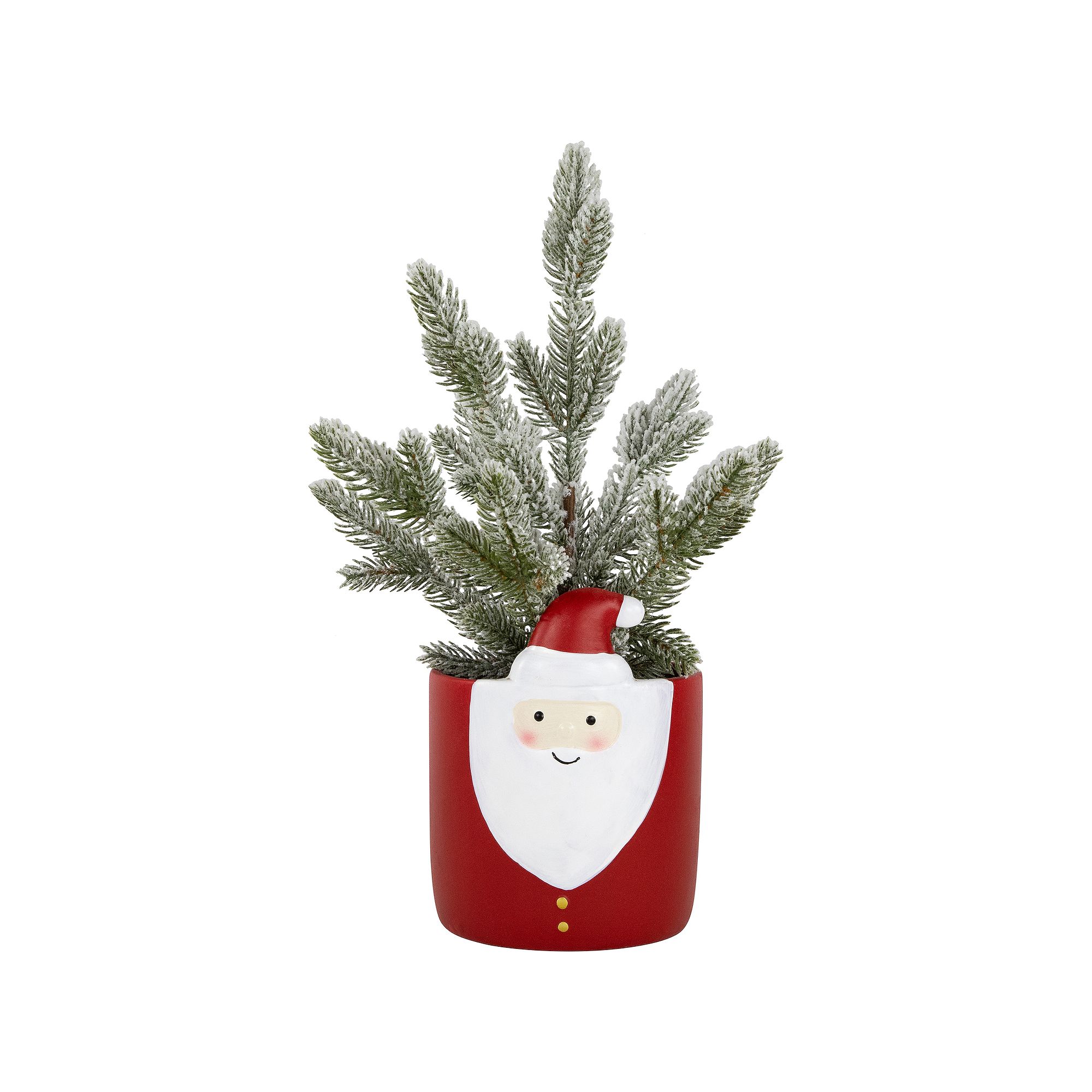 Northlight 14.75-in. Unlit Mini Frosted Artificial Christmas Tree in Santa 