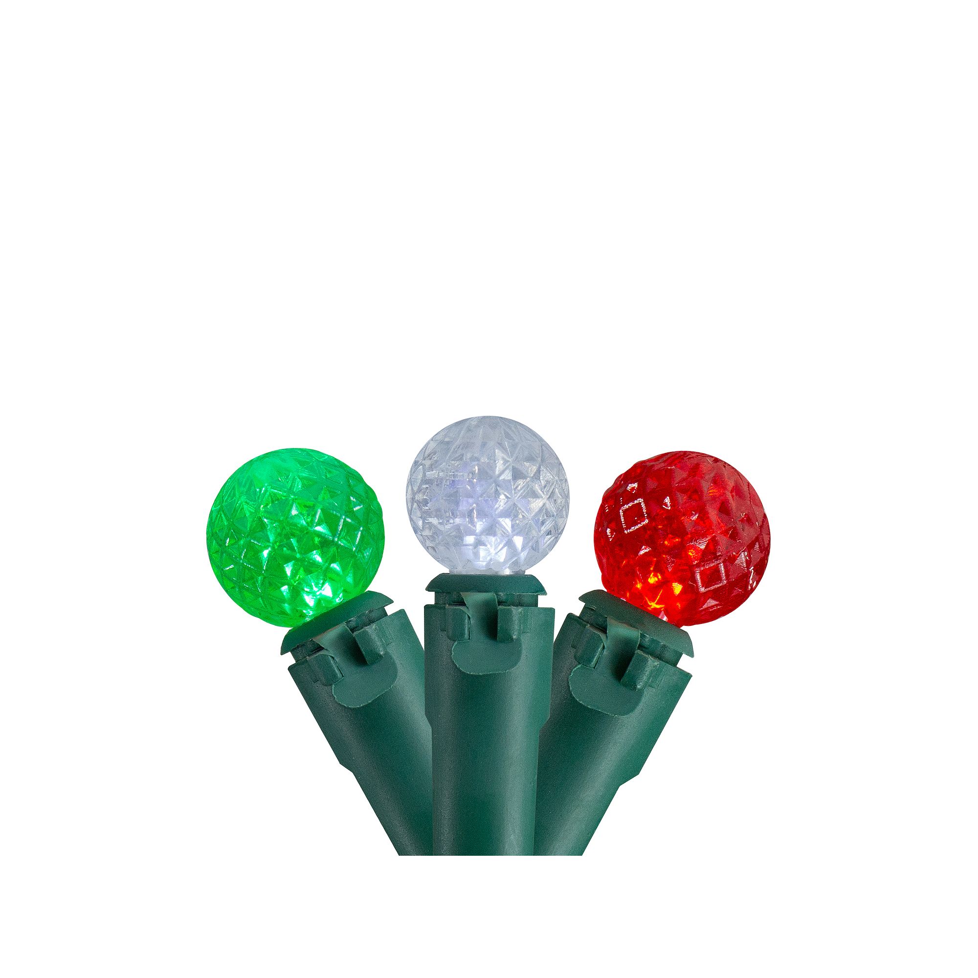 Northlight 15.9-ft. 50-Count Red Green & White LED Berry Christmas Lights S
