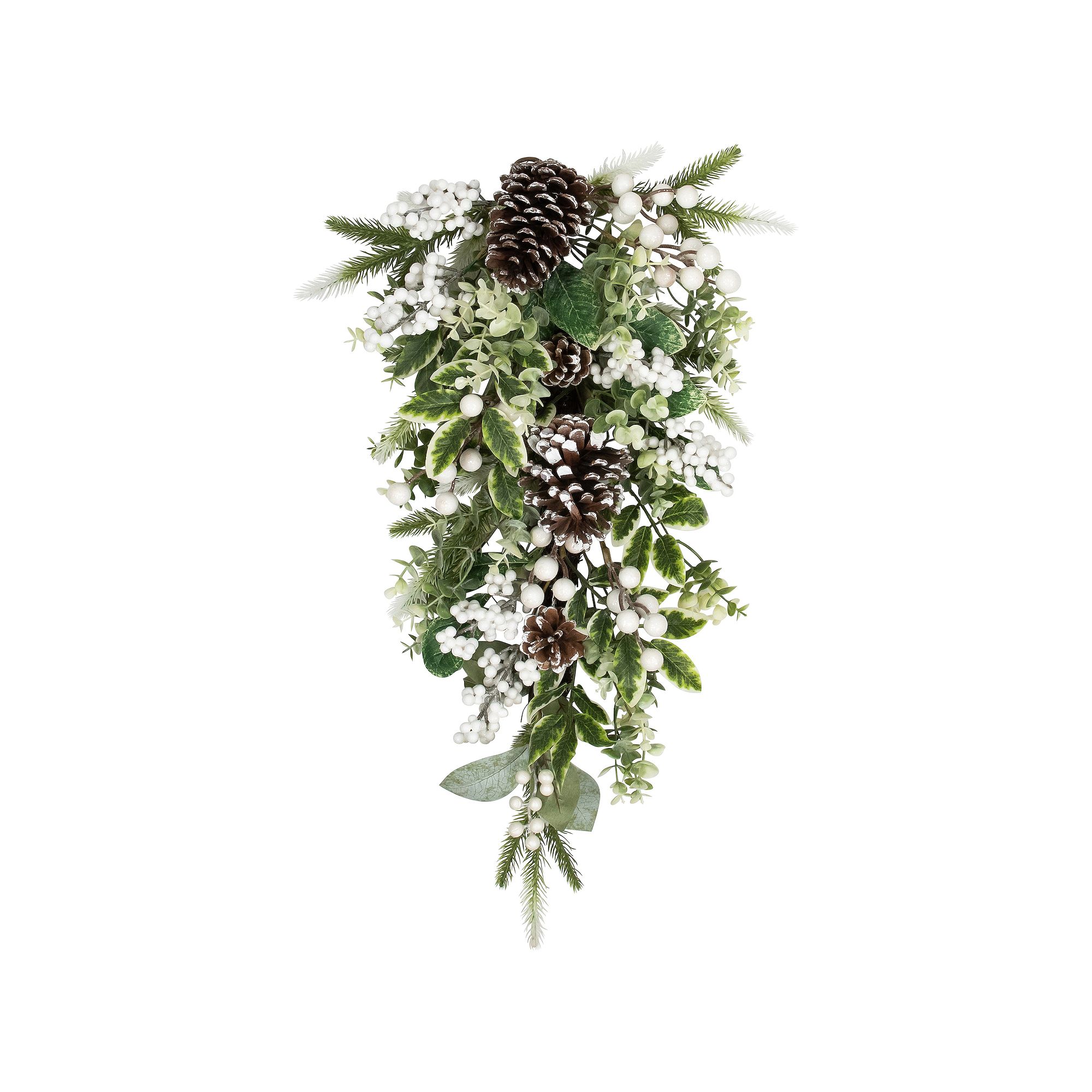 Northlight 24-in. Unlit Glittered Berries & Eucalyptus Artificial Christmas