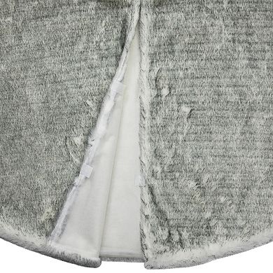 Northlight 48 in. Silver Faux Fur Christmas Tree Skirt