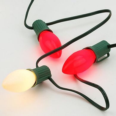 Northlight 24-ft. 25-Count Opaque Red & White Christmas Light Set