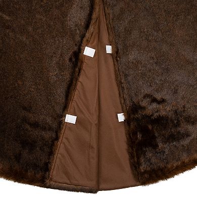 Northlight 48 in. Dark Brown Faux Fur Christmas Tree Skirt